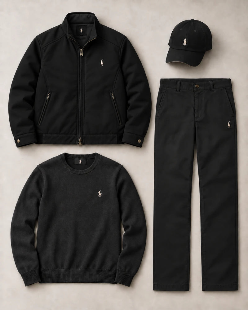 A 4-piece set—effortlessly exude a sophisticated, masculine aura.