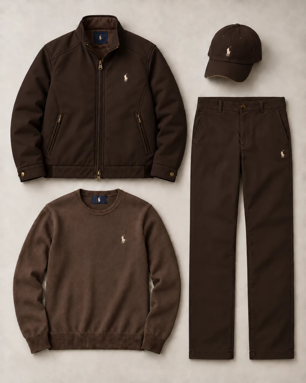 A 4-piece set—effortlessly exude a sophisticated, masculine aura.