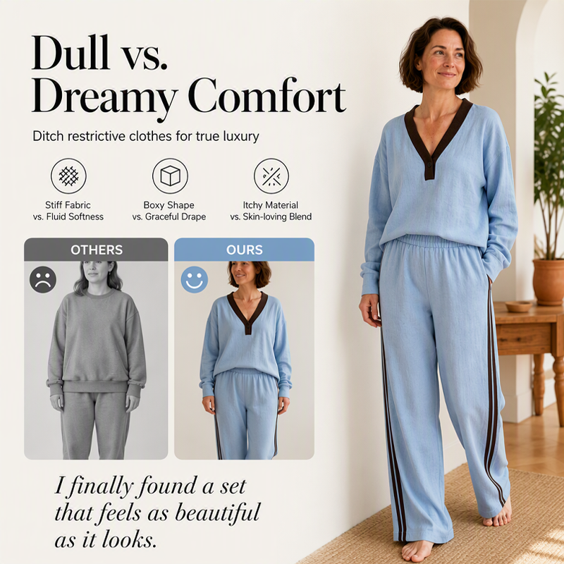 Women's Casual 2-Piece Set Upgrade Your Everyday Relax Look With This 2‑Piece Set
